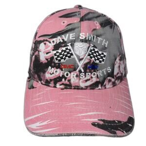 360 Apparel Dave Smith Motor Sports Baseball Cap Pink Black Camo Hat OS Racing